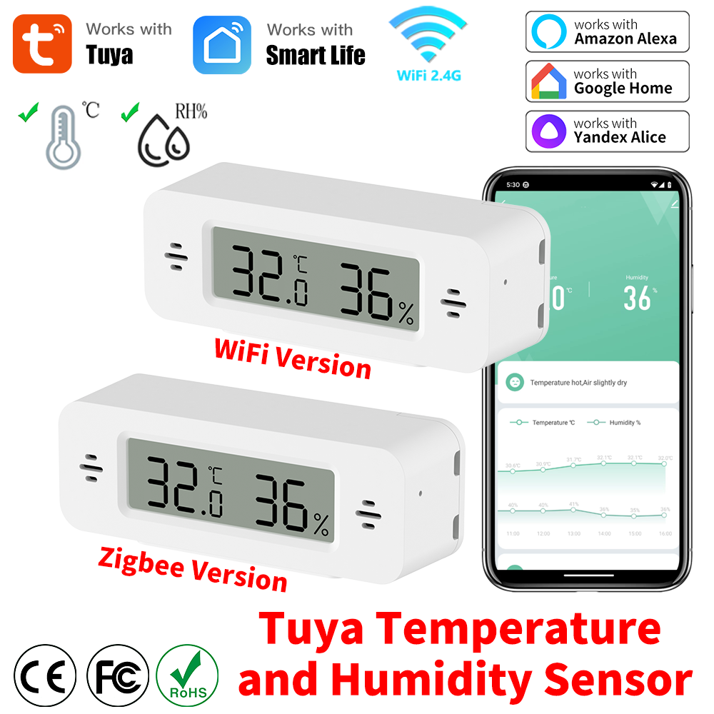 Home Automation Ideas - Tuya WiFi/Zigbee Sensor Kelembaban Suhu Otomatisasi