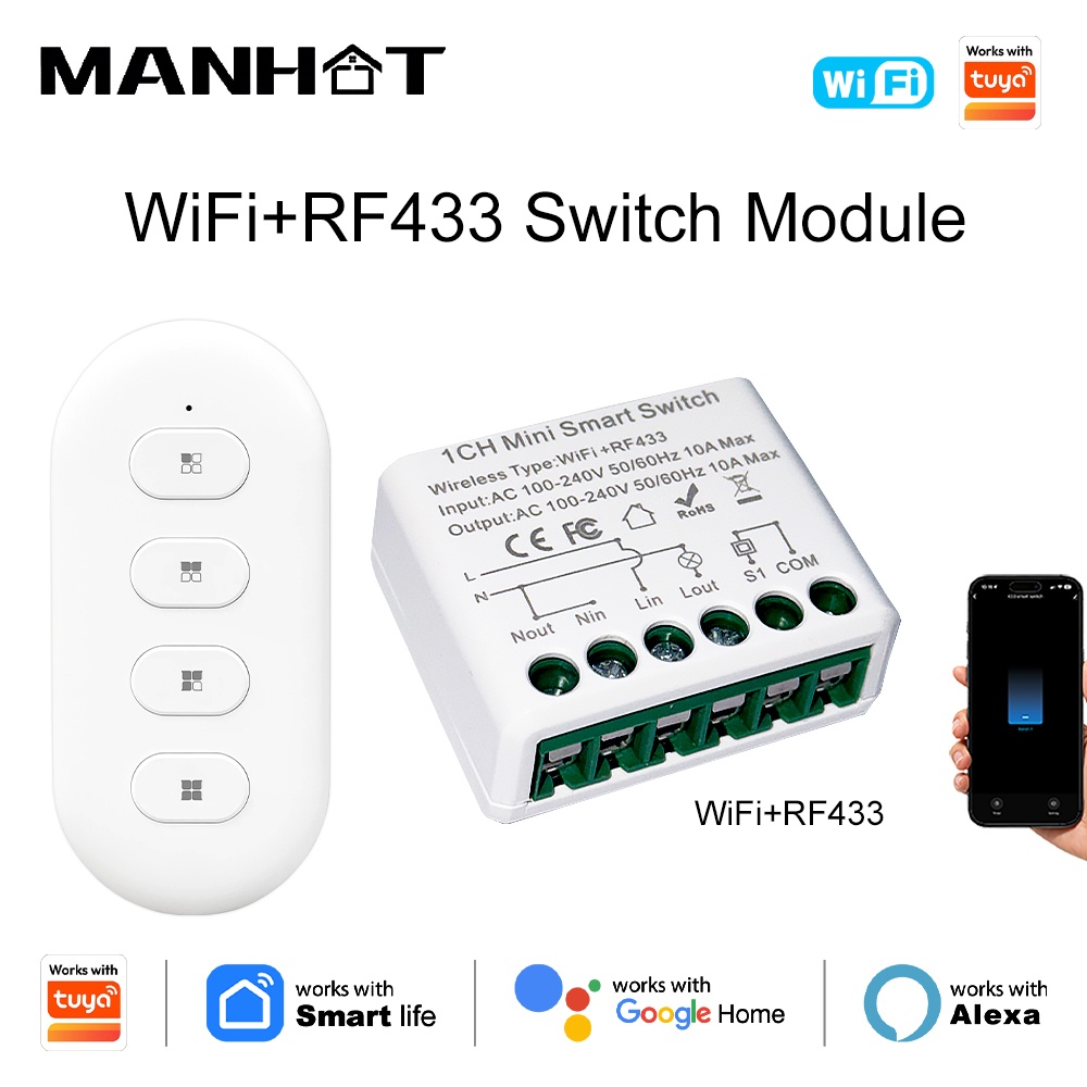 Untuk Tuya WIFI 10A Sakelar La - Home Automation Diy ulasan dan harga